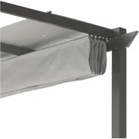 Leco Pavillon-Ersatzdach Dachtextil lichtgrau inkl. Schutzdach für Pergola 4x3 m*, 180 g/m², 100% Polyestergewebe ca. 180g/m², lichtgrau