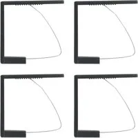 Macosa Home Tischtuchklammer 4er Set Tischdeckenhalter Schwarz Metall Kunststoff Tischtuchhalter, (Outdoor Indoor, 4-tlg., 4 teilig Tischtuchklammern Klammern), Tischdeckenklammern modern Tischdecken Halter