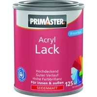 Primaster Acryl-Buntlack Primaster Acryl Lack tiefschwarz seidenmatt 125 ml