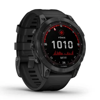 Garmin Fenix 7 Solar [inkl. Silikonarmband schwarz] 47mm Edelstahlgehäuse schiefergrau