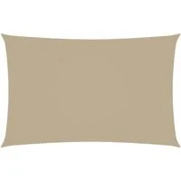 vidaXL Sonnensegel Sonnensegel Oxford-Gewebe Rechteckig 2,5x5 m Beige, (1-tlg)
