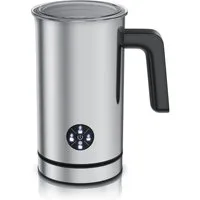 Arendo Milchaufschäumer elektrisch, Doppelwandgehäuse, 4 Programme, Antihaftbeschichtung, 500 W, Heiß & Kaltaufschäumen (150 & 300 ml), für Cappucino / Latte Macciato