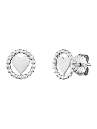 Julie Julsen Ohrstecker 925/- Sterling Silber rhodiniert Herz