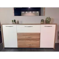 OTTO home Kommode Gala, melaminbeschichtet und beige hochglänzend UV lackiert (Soft-Close Funktion, Maße: B/T/H 170/46/83cm), 2trg., mit 4 Schubladen, klassische Rahmenoptik, FSC-zertifiziert