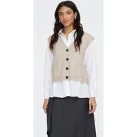 JDY Strickweste JDYSUPER S/L V-NECK VEST KNT NOOS Materialmix