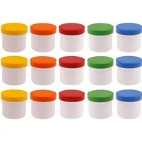 Doserie Kuhn Dose für Salben, Cremes oder Kleinigkeiten (Füllvolumen 25 ml (flach), Höhe 36 mm, 15 St., Salbendosen mit passenden Deckeln), Cremedose, Salbenkruke, Salbentiegel