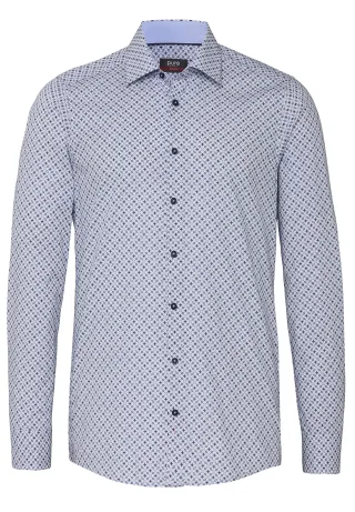 pure - PURE- City Hemd slim fit Langarm blau - Gr. - XXL