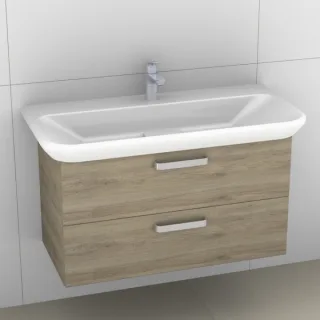 Artiqua 413 Waschtischunterschrank für MyDay 125400 Sanremo Eiche quer NB, 413-WU2L-K77-7145-428 413-WU2L-K77-7145-428