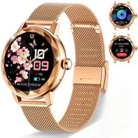 ibettertec Smartwatch Damen, mit Anruffunktion Smartwatch (Fitnessuhr mit Telefonfunktion/WhatsApp Notiz,Smartwatch Fitness Tracker Uhr IP68 Wasserdicht,1.2" HD Voll Touchscreen Fitnessuhr Tracker mit Blutsauerstoff/Pulsmesser/Sportuhr/Schrittzähler/