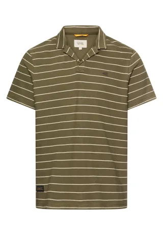 camel active - Poloshirt mit kontrastierenden Details deep olive - Gr. - 3XL