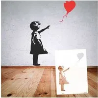 LaserCad Motivschablone BANKSY Streetart für Graffiti, Airbrush, Deko