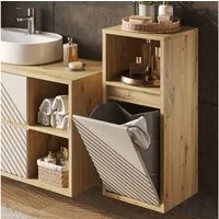 Vicco Wäscheschrank Viola, Artisan-Eiche/Cashmere, 38 x 80 cm (1-St)