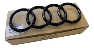 Original Audi Black Edition Ringe Schwarz Kühlergrill für Audi A8 4N ab 2018-