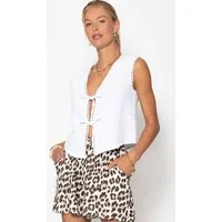 SASSYCLASSY T-Shirt Musselin Top mit Schleifen Damen Top aus Musselin mit V-Ausschnitt und Bindebändern flieder