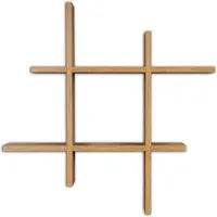 Levandeo® Wandregal, levandeo Hashtag Regal 75x75cm Wandregal Holz Wildeiche Bücherregal