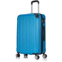 Flexot Hartschalen-Trolley F-2045 Kofferset, 360° Rollen, robuster Reisekoffer, Bordcase, 4 Rollen, Robuster und moderner Koffer mit vier 360° Rollen und Zahlenschloss
