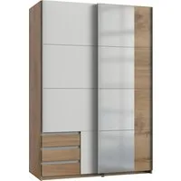 Wimex Schwebetürenschrank Emden moderner Kleiderschrank mit Spiegel und Schubladen Schlafzimmer Schrank Garderobenschrank mit Schwebetüren Topseller