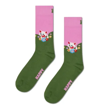 happy socks - Kitten And Flowers Sock Grün - Gr. - 38