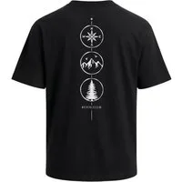 Neverless Oversize-Shirt Herren T-Shirt - Kompass Outdoor - Oversized Relaxed Fit Sommer mit Print