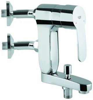 Grohe Einhebel-Wannenbatterie Eurostyle C Vertica, 23302 Anschlusswinkel 45 Grad chrom 23302000