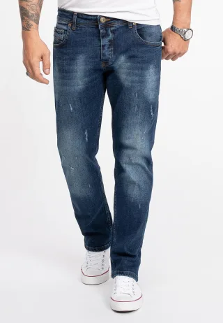Rock Creek Jeans Straight Leg Blau