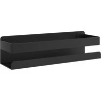 vidaXL Regal Duschablage Mattschwarz 23x6,5x6 cm Gebürsteter Edelstahl 304, 1-tlg.