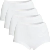 conta Slip Damen-Taillenslip 4er-Pack kochfest Feinripp Uni