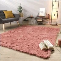 TT Home Teppich Diele, Esszimmer, Flur, Schlafzimmer, Wohnzimmer, Rechteckig, Höhe: 37 mm, Teppich Wohnzimmer Hochflor Langflor Weich Soft Modernes Einfarbiges D