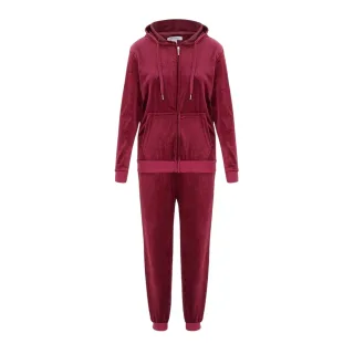 Miso - Trainingsanzug-Set für Damen, Velours (Fuchsie)