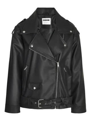 NOISY MAY - NMPAULINA OVERSIZE BIKER JACKET NOOS Black - Gr. - XS