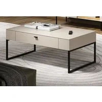 Furn.Design Couchtisch Alegro (Wohnzimmertisch in Kaschmir / Sand, 110 x 68 cm), mit Soft-Close-Funktion