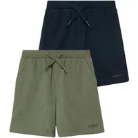 s.Oliver Junior Shorts (Packung, 2-tlg) mit Kordelzug, Logoprint