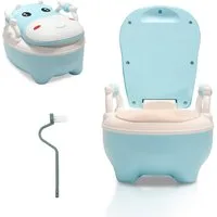 Clanmacy Toilettentrainer Kindertoilette Kinder Töpfchen Kindertöpfchen Baby Toilettensitz Blau, Kindertoilette
