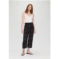 QS Culotte Hose Gemusterte Hose mit Bindeband