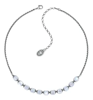 konplott - Halskette - Crystal Snake blau/weiß