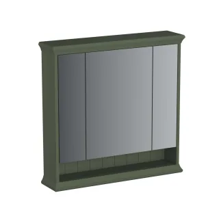 VitrA Valarte LED-Spiegelschrank 78 cm 3 Türen Vintage Grün (Lack),65832 65832