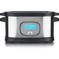 Heinrich´s Sous-Vide Garer HSG 8411, 45 °C –90 °C in 1°C-Schritten LCD-DISPLAY, Edelstahl-gebürstet/schwarz
