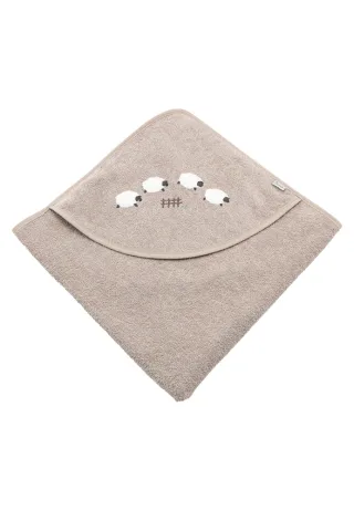 Sterntaler Kapuzenbadetuch 80x80cm Schaf Flocke