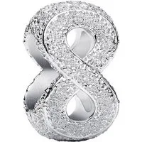 Pandora Bead 794523C00, Silber Mini Charm Unendlichkeitszeichen matt