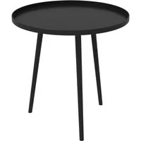furnicato Gartentisch Outdoor Beistelltisch Ø40 x 50H cm Schwarz