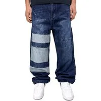 DADA Supreme Regular-fit-Jeans Baggy Denim Patchwork Retro-Stil Patchwork Baggy