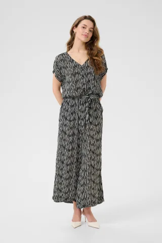 Kleid KAmille Loose fit black offwhite