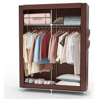 Intirilife Kleiderschrank (Stoffschrank, 1-St) Faltschrank 170x108x45 cm - Kleiderschrank Camping Kleiderstange