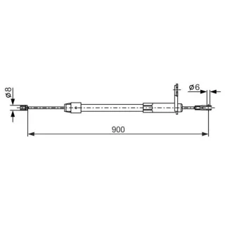 Bosch Handbremsseil hinten rechts Mercedes C-Klasse Clc-Klasse Clk