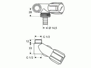 Schell NA-Ventil COMFORT mit RFV 1/2" chrom für Einzelzapfstellen 033090699