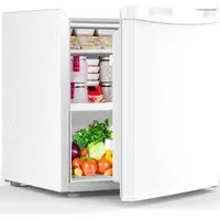 Kismile Kühlschrank 45L Mini-Kühlschrank mit Gefrierfach, kleiner Kühlschrank mit wechselbarem Türanschlag BC-46, regelbarer Thermostat, ultra leise & energiesparend