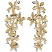 YouBella Ohrhänger-Set Mondstein-Kristall-Ohrringe Für Frauen & Mädchen (Inhalt der Packung: Paar Ohrringe x 1, Perfekt zum Verschenken bei Hochzeit & anderen besonderen Anlässen), Modischer Kunstschmuck