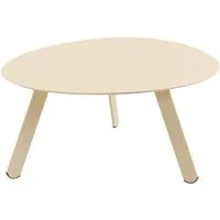 habeig Gartentisch Ovaler Beistelltisch aus Stahl, 74x60x36cm, Belastbar bis 25kg, aus Metall