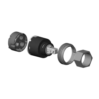 Dornbracht Kartusche Einsatz 45° mit Befestigungsmutter und Adapterschlüssel , Drehmomentschlüssel, 9015050460590