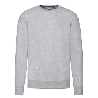 Fruit of the Loom - Sweatshirt für Herren angesetzte Ärmel (Grau meliert)